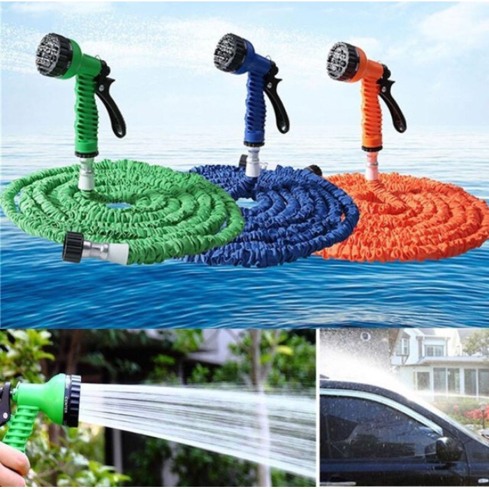 Шланг поливальний розтягувальний X HOSE 15m 50FT Steel (50 шт./ясть)