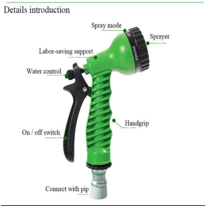 Шланг поливальний розтягувальний X HOSE 30m 100FT Steel (30 шт./ясть)