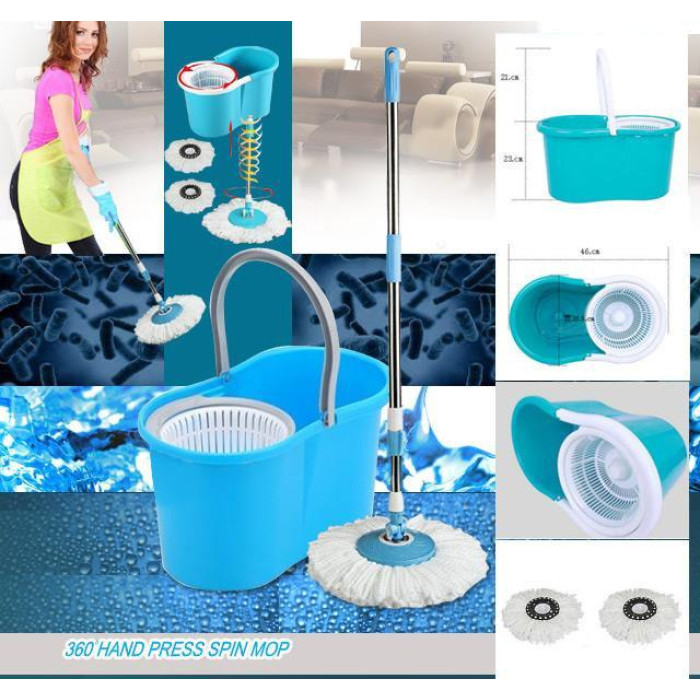 Турбо Швабра з Ведром Rotary mop, 88 Style 360 ГОЛУБА ART-3384 (25 шт./ясть)