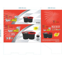 Швабра Spin Mop 360 black 8л (25)