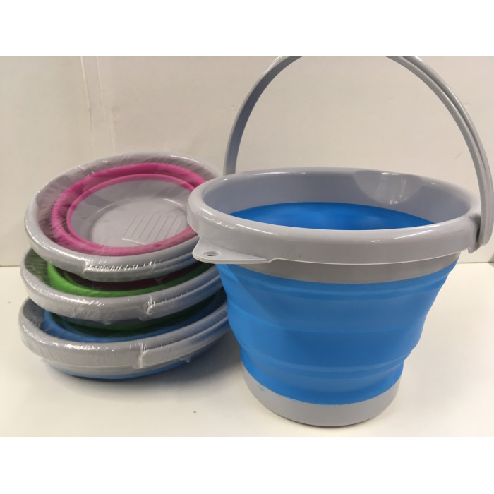 Відро 5 літрів туристичне складане Collapsible Bucket EL 1262 (45 шт./ясть)