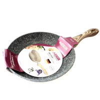 Сковорідка 24 см гранітне покр. з червоним BENSON BN-530 (12 шт.)