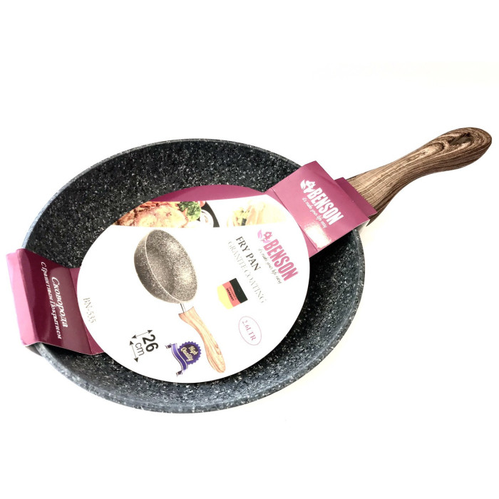 Сковорідка 26 см гранітне покр. із сірим BENSON BN-535 (6 шт.)