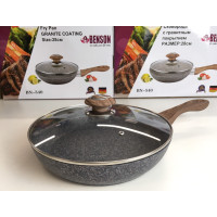 Сковорідка з кричкою 28 см гранітне покр. з червоним BENSON BN-540 (6 шт.)