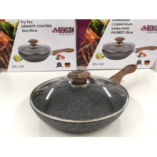Сковорідка з кричкою 26 см гранітне покр. із сірим BENSON BN-543 (6 шт.)