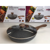 Сковорідка з кричкою 28 см гранітне покр. із сірим BENSON BN-544 (6 шт.)