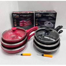 ZP-700 Набор антипригарных сковородок 3 шт мікс (8)