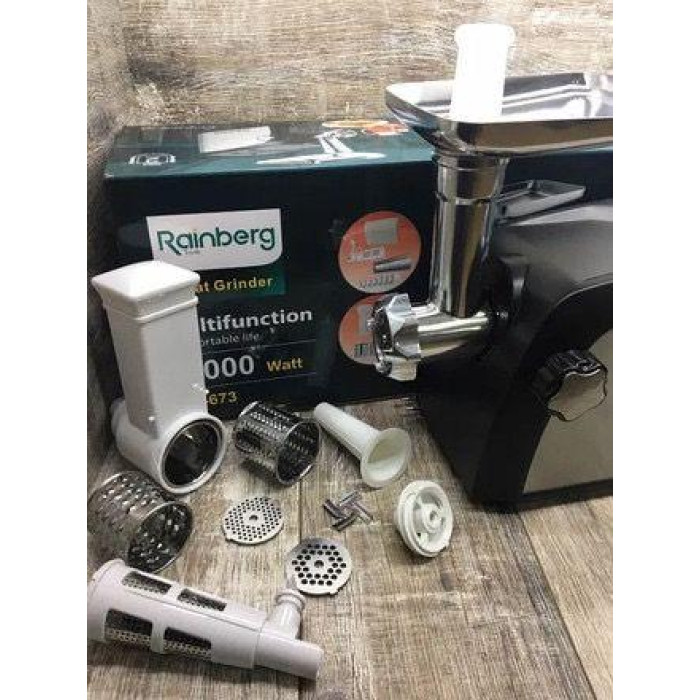 М'ясорубка, Соковичавниця + Шинковка RAINBERG RB-673/ 3000 Watt (4 шт./ясть)