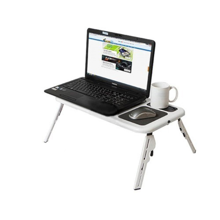 Портативний столик для ноутбука з охолодженням 2 USB кулерами E-Table LD-09 (10)