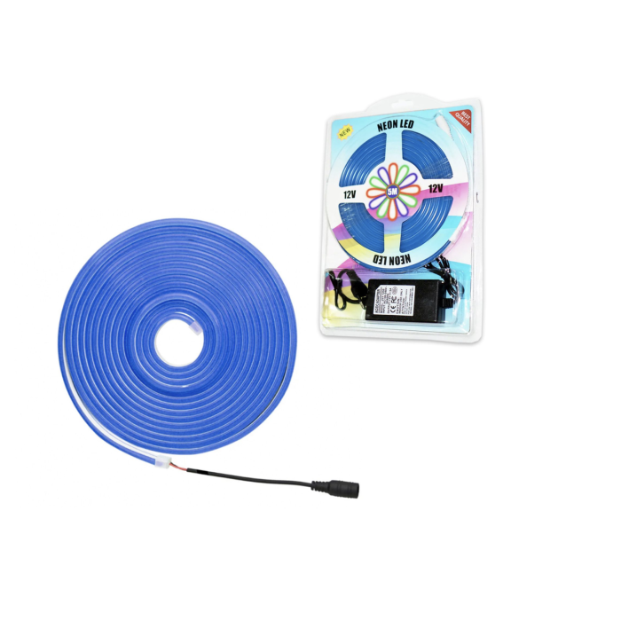 Стрічка Силіконова LED NEON Синя 5M Blue 12V-220V ART 0740 (40)