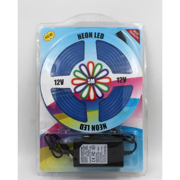 Стрічка Силіконова LED NEON Синя 5M Blue 12V-220V ART 0740 (40)