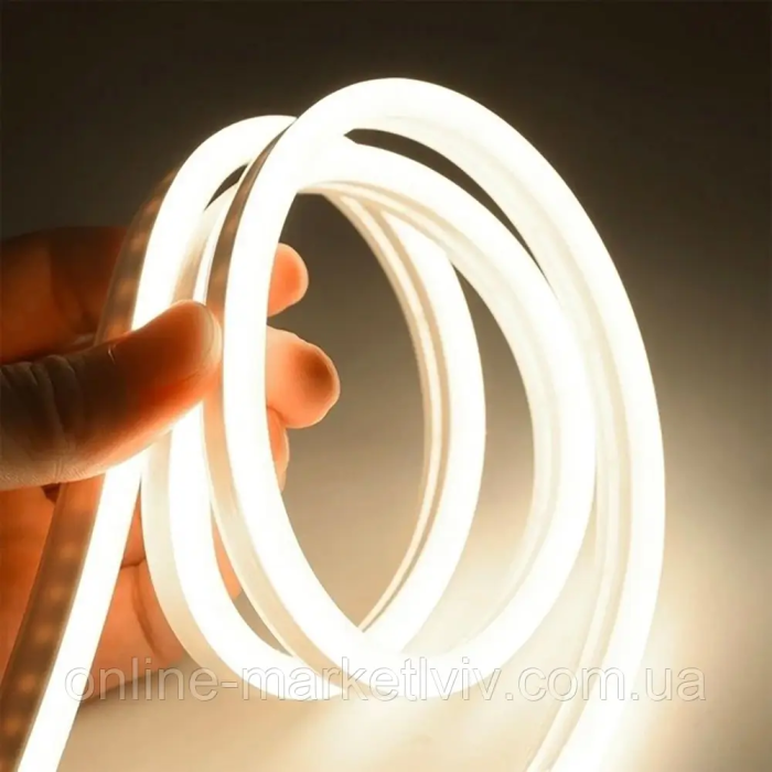 Стрічка Силіконова LED NEON Біла 5M White 12V-220V ART 0719 (40)
