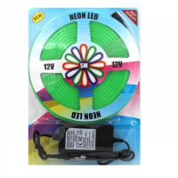 Стрічка силіконова LED NEON Зелена 5 м Green 12V-220V ART 0764 (40)