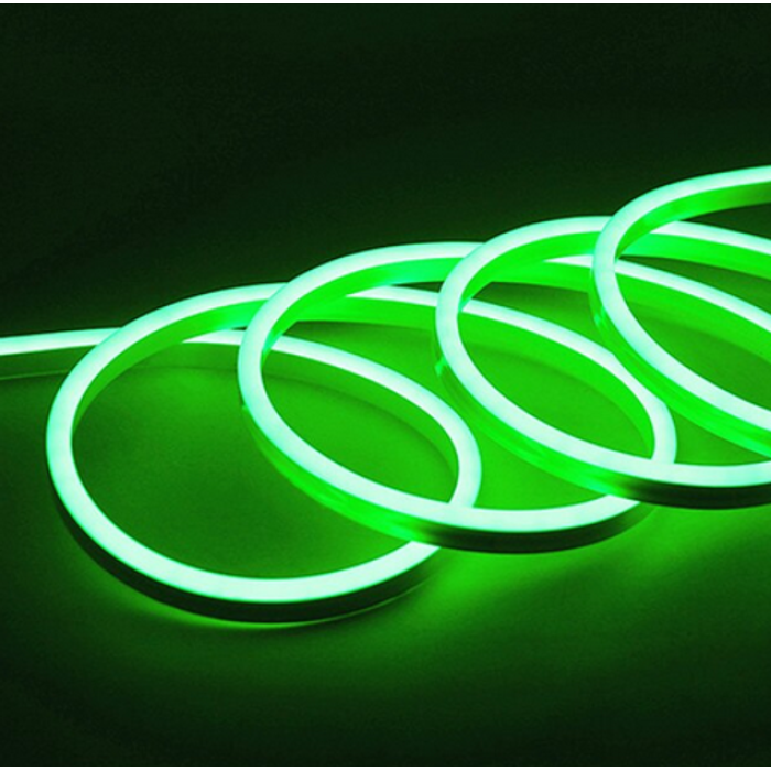 Стрічка силіконова LED NEON Зелена 5 м Green 12V-220V ART 0764 (40)