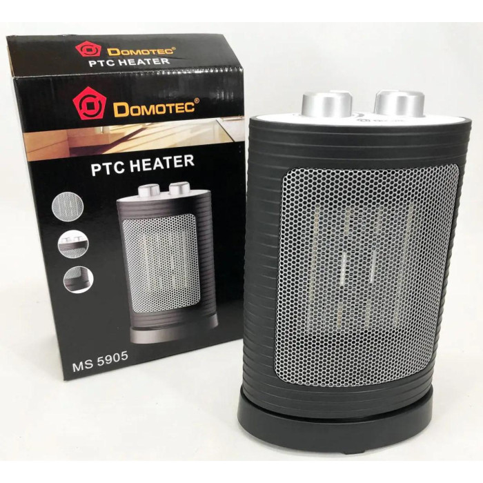 Тепловентилятор із терморегулятором і таймером DOMOTEC MS-5905/220V/1500W (8 шт./ясть)