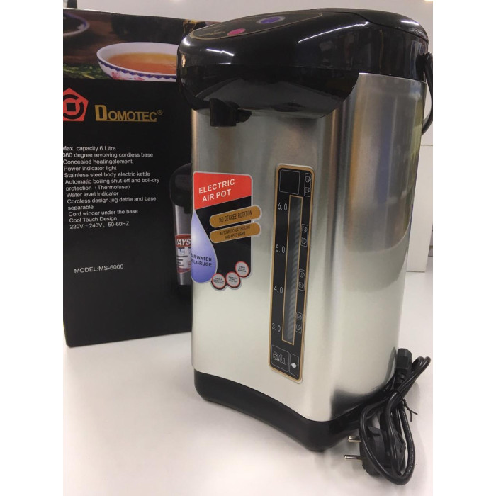 Термопот неіржавка сталька три літровий DOMOTEC MS-6L/MS-6000 (6 шт./ясть)