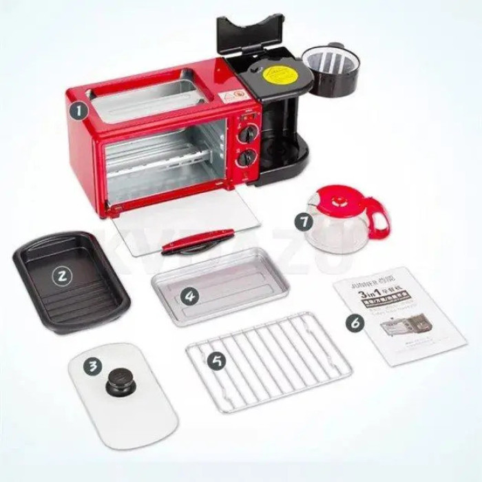Багатофункціональна машина для сніданку тостер, духовка, кавник RAF 5527/ 5308 (4 шт./ясть)
