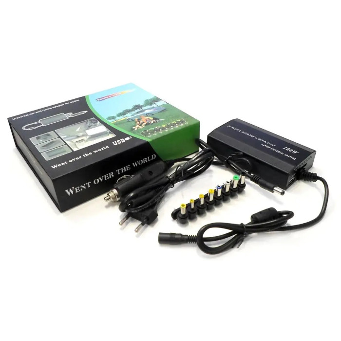 Універсальний адаптер для ноутбука 220 В 120 Вт 8 насадок MY 121/ 7712/ 0302 (50 шт./ящ)