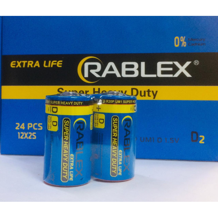 Батарейка Rablex R20/ техніка/D/1.5V/24 (288 шт./ясть)