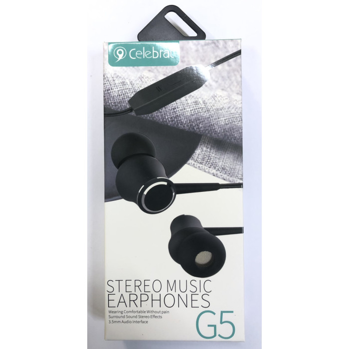 Навушники вакуумні з мікрофоном Celebrat G5-001 (200 шт./ясть)