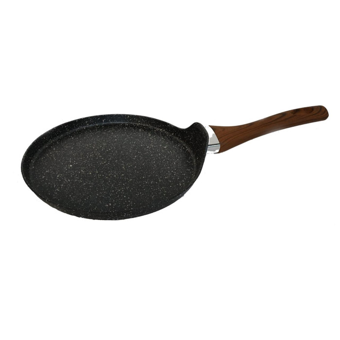 Сковорода для млинців 20 см мармурове покр. ручка під дерево BN 550 (12 шт/ящ)