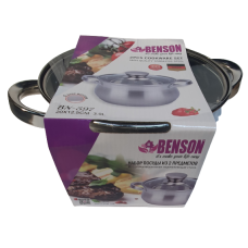 Каструля з кришкою-Нерж.сталь 3.9 л, 20*12,5 см BN-597 (6 шт./ясть)
