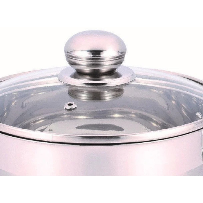 Каструля з кришкою-Нерж.сталь 3.9 л, 20*12,5 см BN-597 (6 шт./ясть)