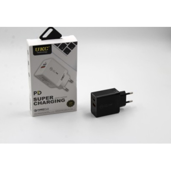 Адаптер Fast Charge 220v 18w PD 889/ 6924 USB+type C (250шт)