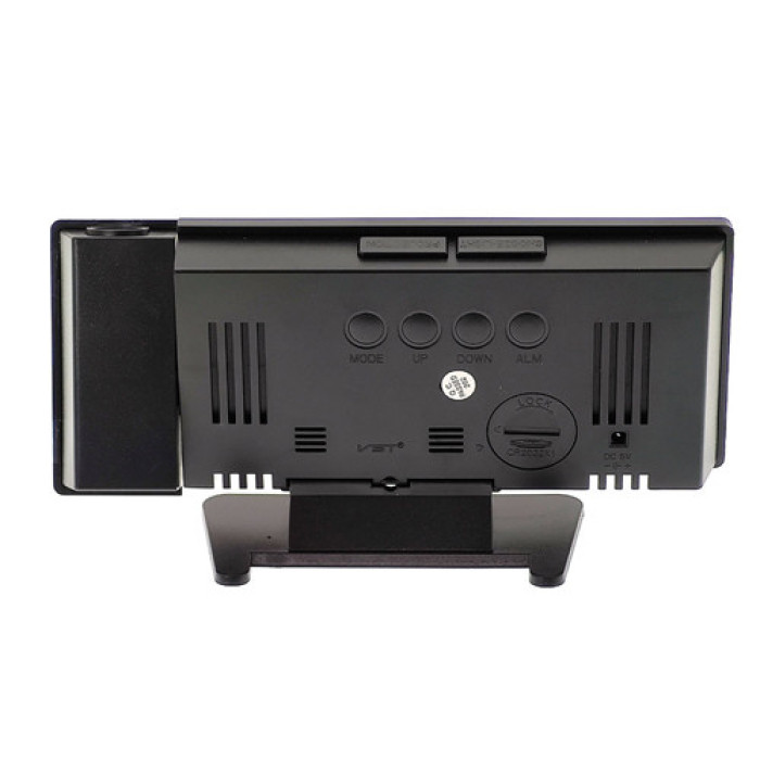 Годинник мережевий проєкційний VST-896S-4, зелений, температура, USB (40)