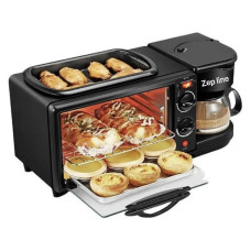 Електрична піч + кавоварка + гриль Сковорода 3в1 ZP-116 (6)