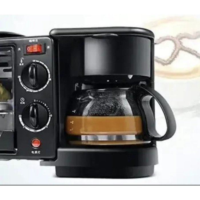 Електрична піч + кавоварка + гриль Сковорода 3в1 ZP-116 (6)