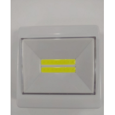 Ліхтарик HY-803A LED COB 3W, підсвітка у формі вимикача, магніт, липучка, живлення AAA 3 шт (240)