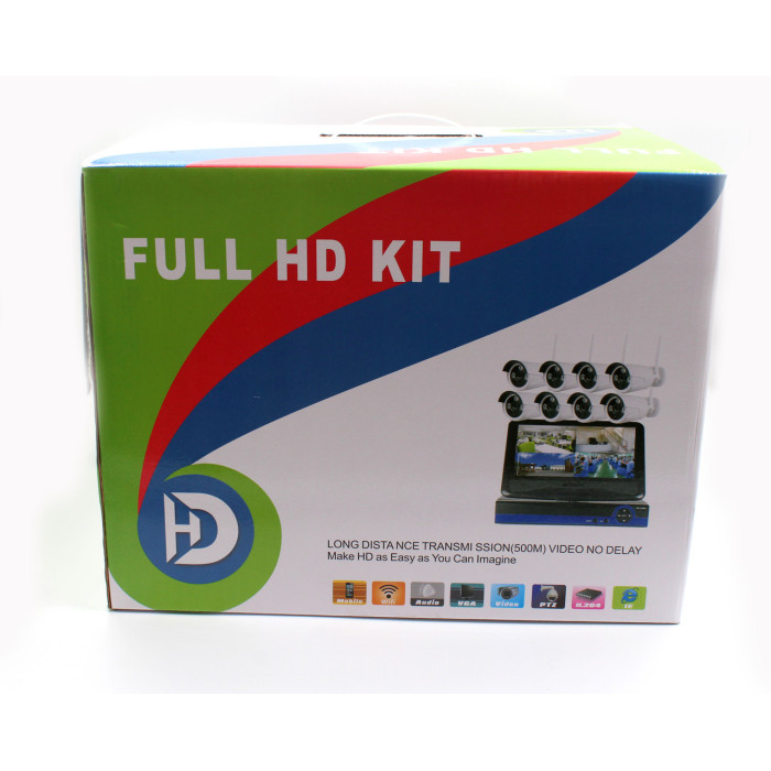 Рег. + Камери DVR KIT 6678/ 3380 WiFi 8ch набір на 8 камер (2 шт./яск)