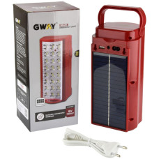 Переносний ліхтар з повербанком і сонячною панеллю на 24 Led GWAY GL 6240 S (12 шт.)