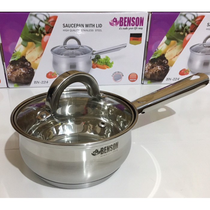 Ківш із кришкою,нержсталь 1л BN-224 (8)