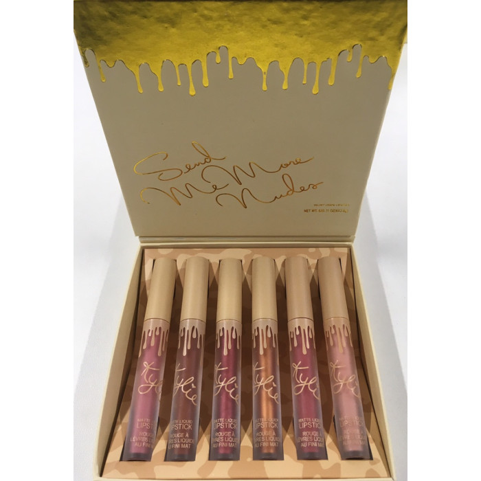 Помада KYLIE SEND ME MORE NUDES маленька бежева 6 шт (120 шт)