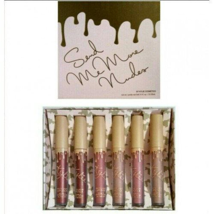 Помада KYLIE SEND ME MORE NUDES маленька бежева 6 шт (120 шт)