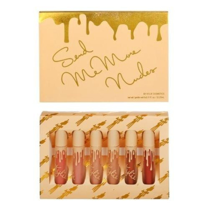 Помада KYLIE SEND ME MORE NUDES маленька бежева 6 шт (120 шт)