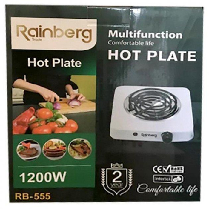 Настільна плита, електроплита спіраль Rainberg RB-555 1200 Вт (12 шт./яск)