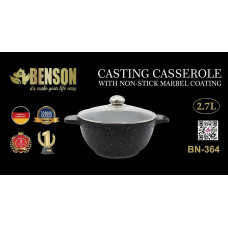 Каструля з мармуровим покриттям BN-364 (2,7 літра) (6 шт./яск)