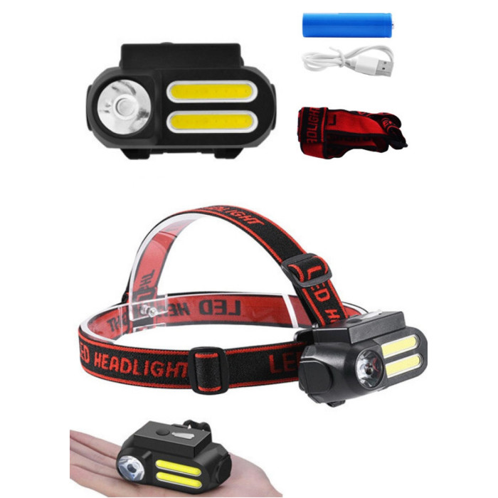 Налобний ліхтар акумуляторний NF 611/AVM 128 XPE+COB (240 шт./яский)