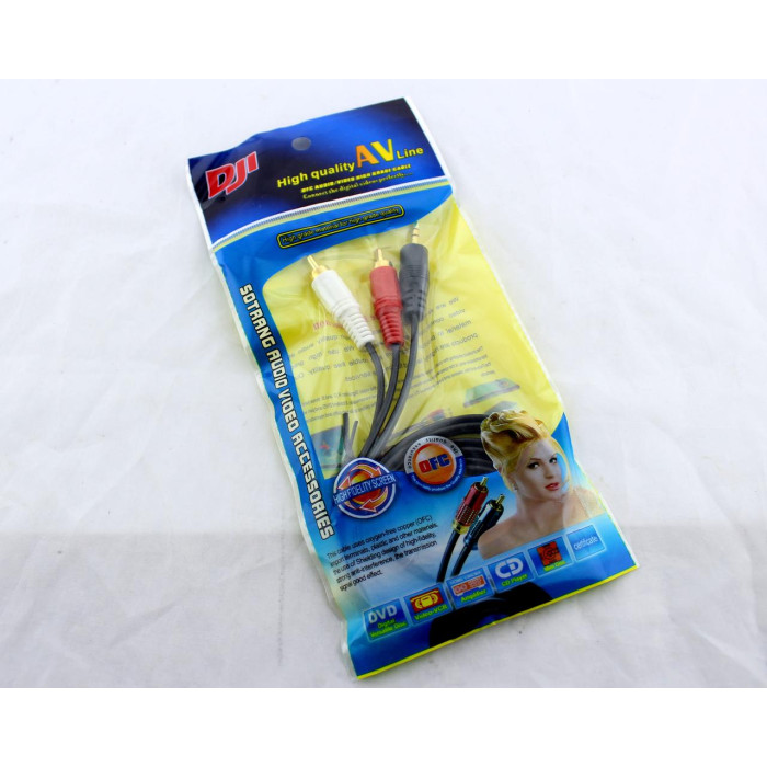 Кабель 4231/ 3013, 2AV x 3,5mm x 1.5m (500 шт/ ящ)