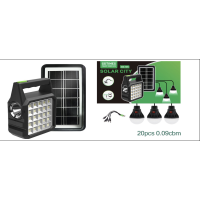 Ліхтарик ручний із сонячною панеллю, павербанк MultiFunctional RB-GD105 (GD-105) (20 шт/ящ)