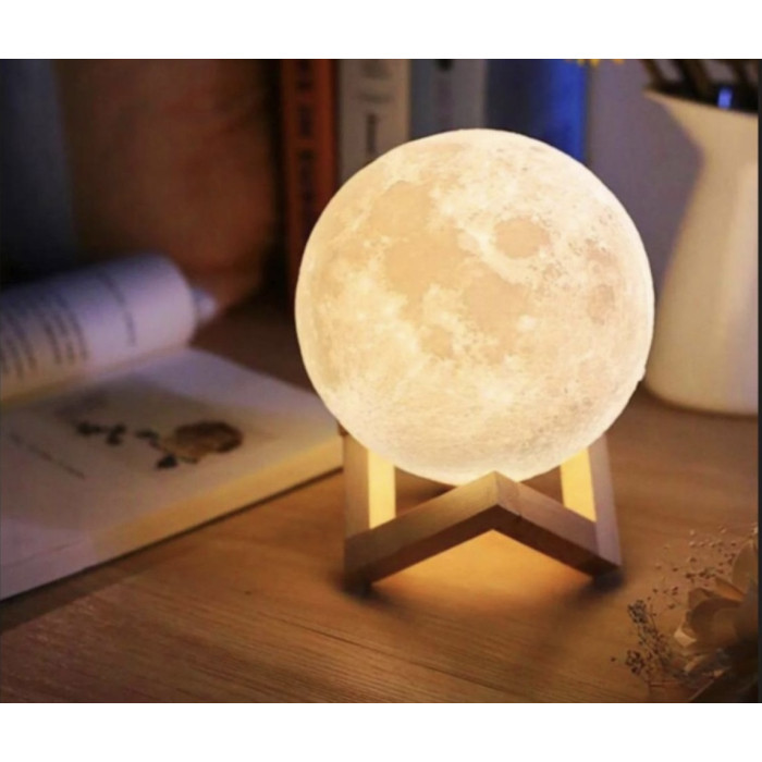 Настільний світильник акумуляторний 3D Moon Lamp ART-0163/14 см (36)