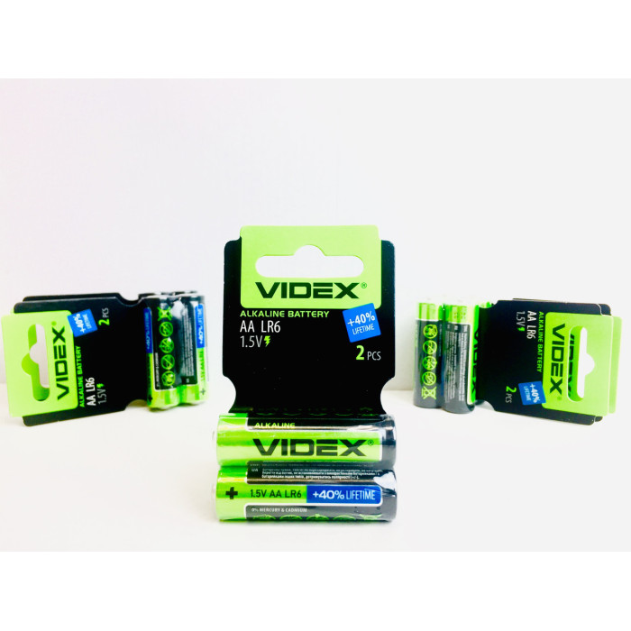 Videx Батарейка лужна LR6/AA 60 шт в блоці (720 шт/ящ)