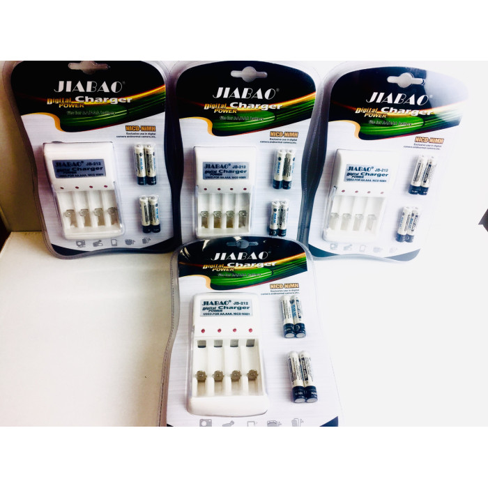 Комплект Зарядний + батареки мікропалчик JB-212, AAA (60 шт./ясть)