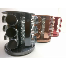 Набір для спецій кругла підставка 13 пр. 3 кольори BN-142-9 (9 шт./ясть)