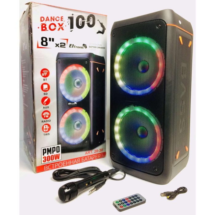 Акустична система BOX 100/0808+ 1 мікрофон + BT ART 20-30 (1 шт./ясть)