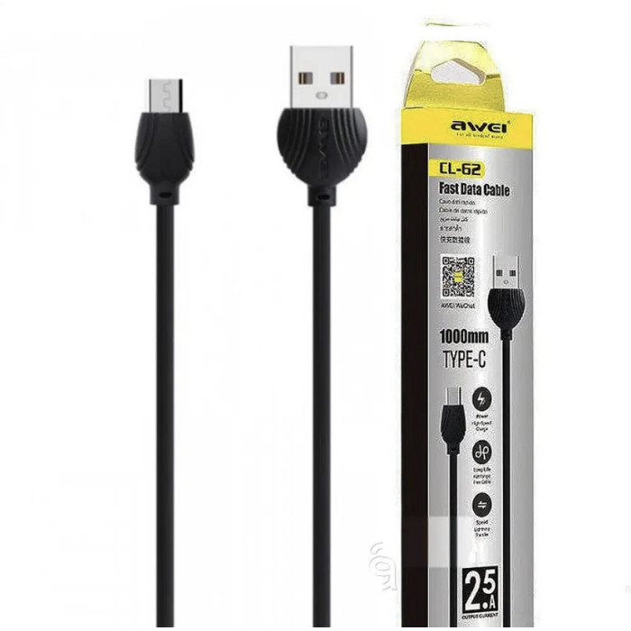 Шнур для моб. AWEI CL 62/ 6680 TYPE C (360 шт/ящ)