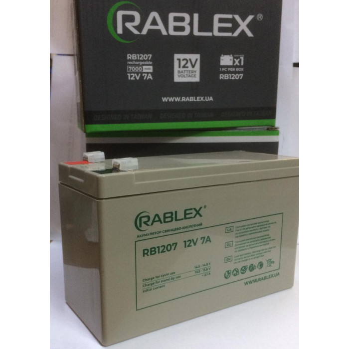 Акумуляторна батарея 12V 7mAh Rablex RB 127 (10 шт/ящ)